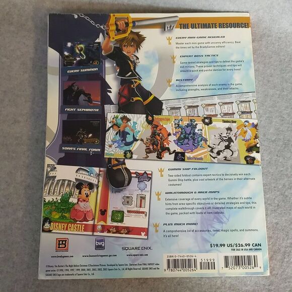 Disney Squaresoft Kingdom Hearts II Official Strategy Guide - Paperback 2006 - Picture 2 of 3